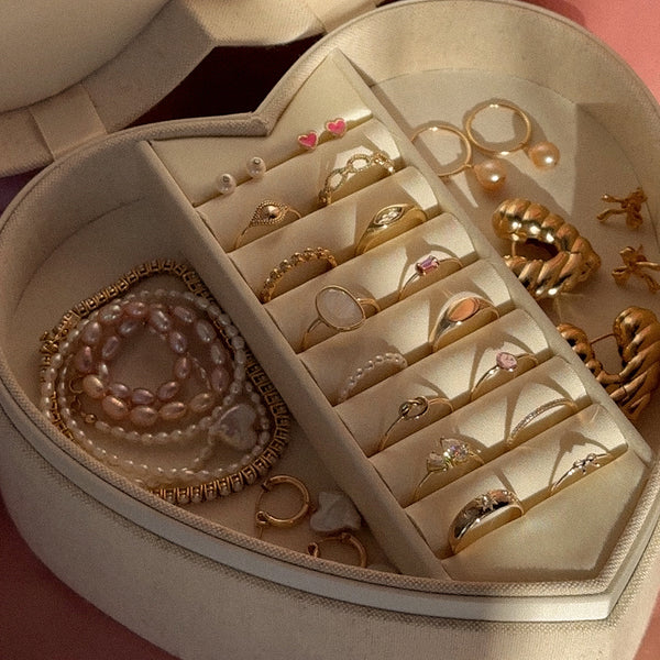 Heart Jewelry Box | Linen