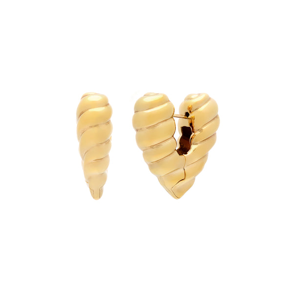 Heart of Gold Hoops | Gold