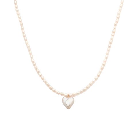 Heart Pearl Necklace