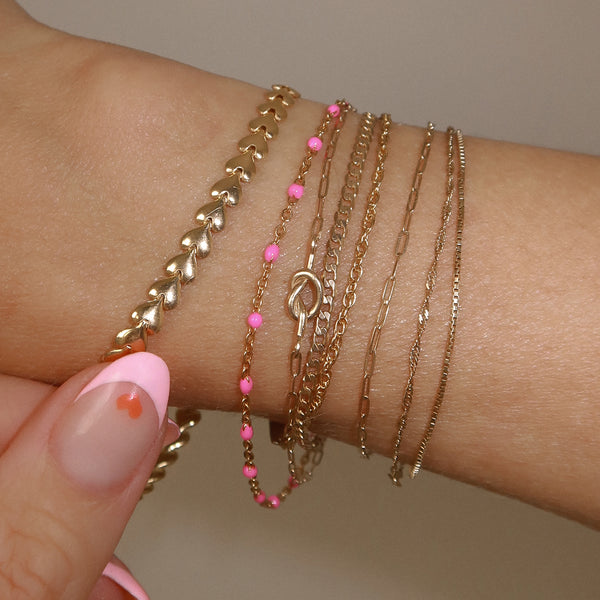 Herringheart Chain Bracelet | Gold