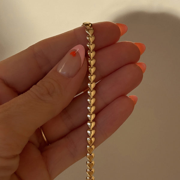 Herringheart Chain Necklace | Gold