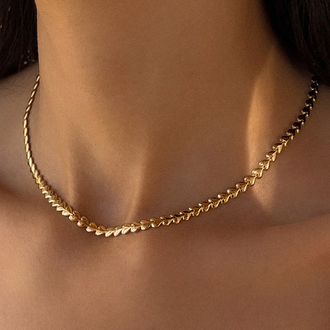 Herringheart Chain Necklace | Gold