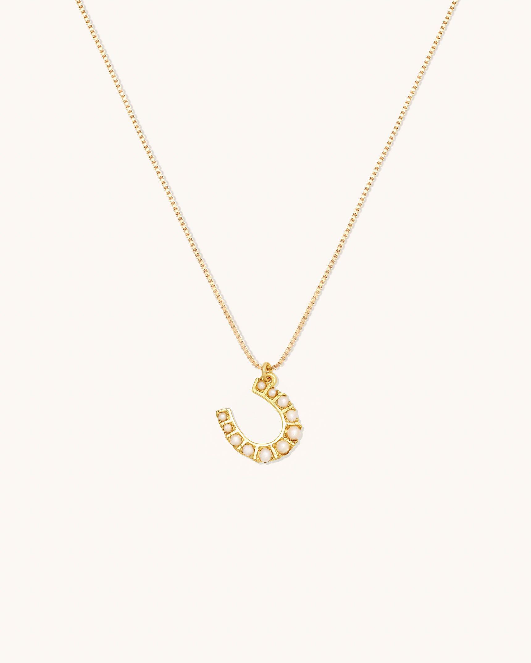 Horseshoe Pearl Necklace