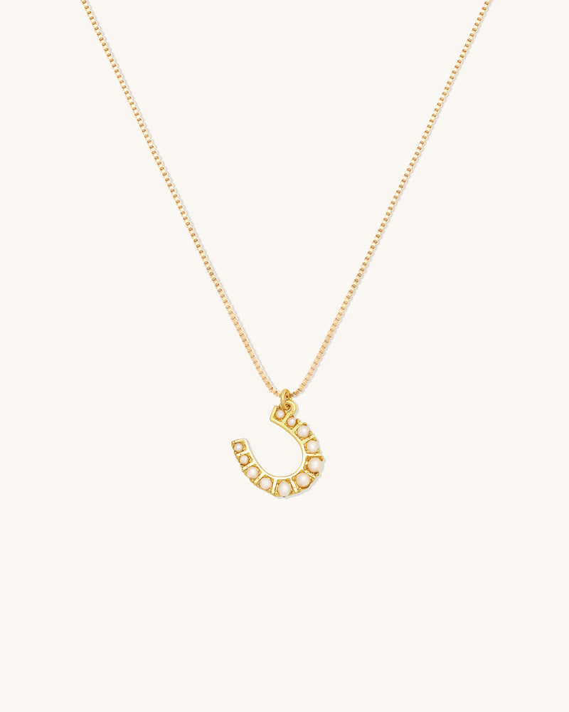 Horseshoe Pearl Necklace