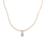 Jacquie Necklace | Pearl & Chalcedony