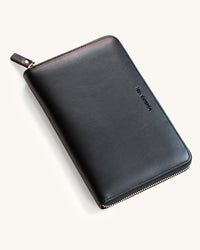 R.H. Macy&Co. Pebble Leather Travel Jewelry Wallet in Black, New w/Tag