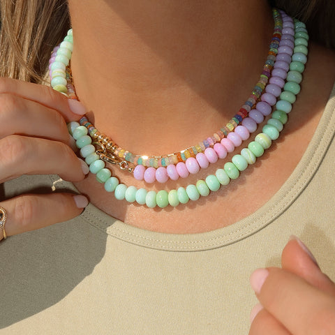 Gemstone Necklace | Lilac-Pink Opal