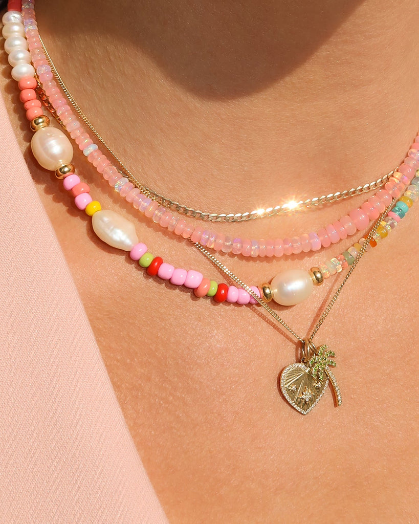 Modern day malibu pink necklace Clearance