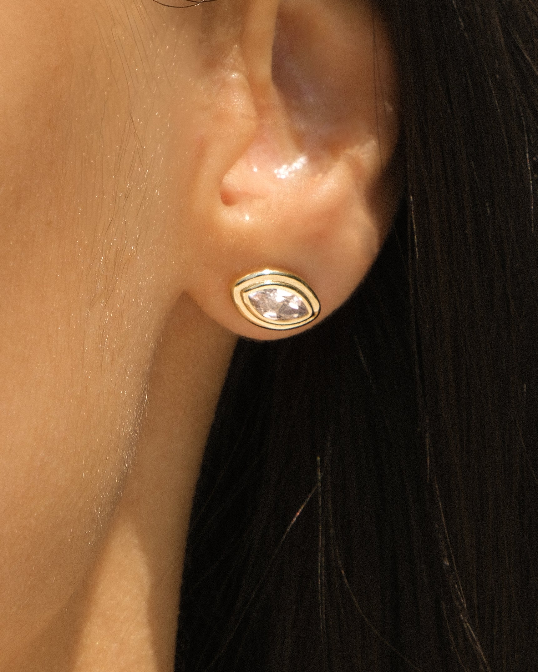 Marquise Bezel Studs