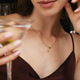 Martini Necklace | CZ & Gold