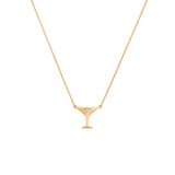 Martini Necklace | CZ & Gold