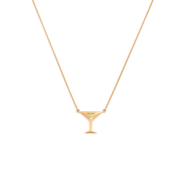 Martini Necklace | CZ & Gold