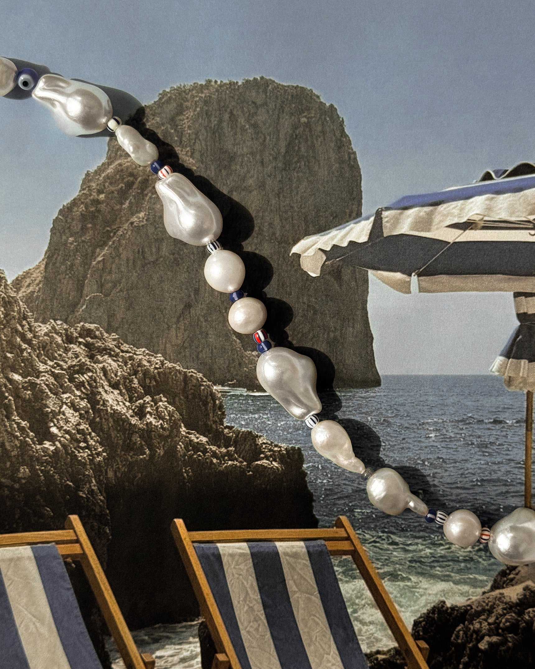 Mediterranean Pearl Phone Wristlet