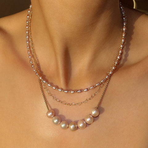 Mer Necklace | Pink Pearl
