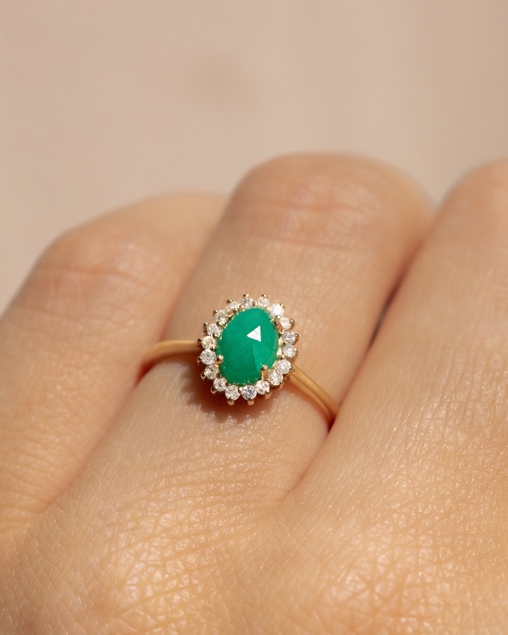 Mini Antiquity Emerald 14K Ring