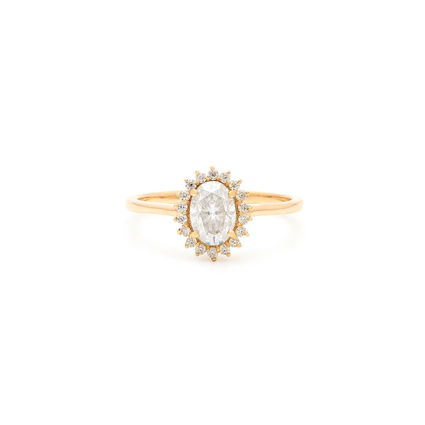 Mini Antiquity Ring | 14K Gold & Moissanite