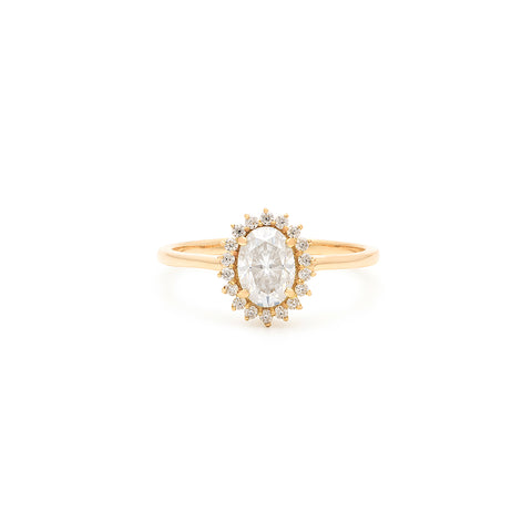 Mini Antiquity Ring | 14K Gold & Moissanite