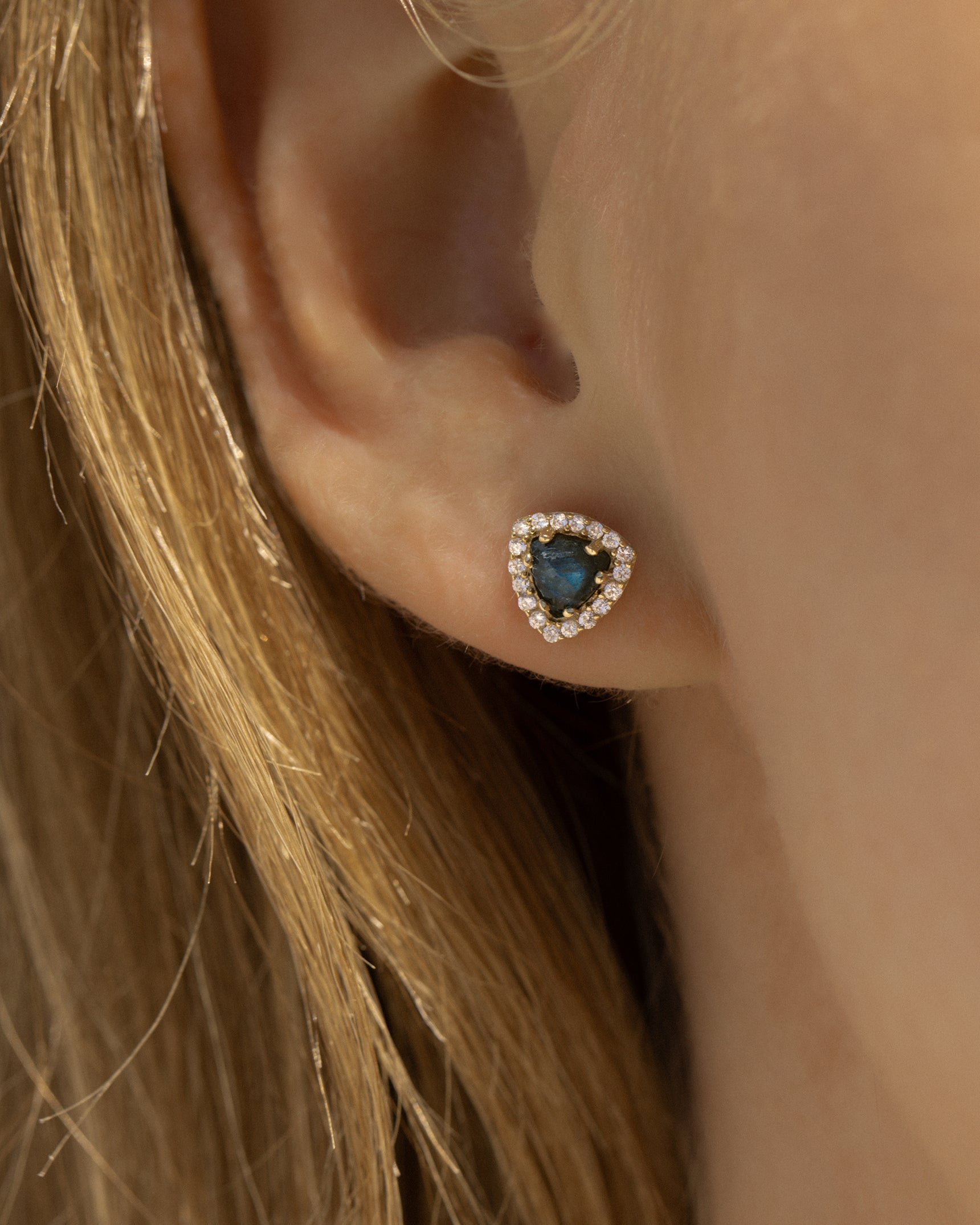 Trielle Mini Labradorite Studs