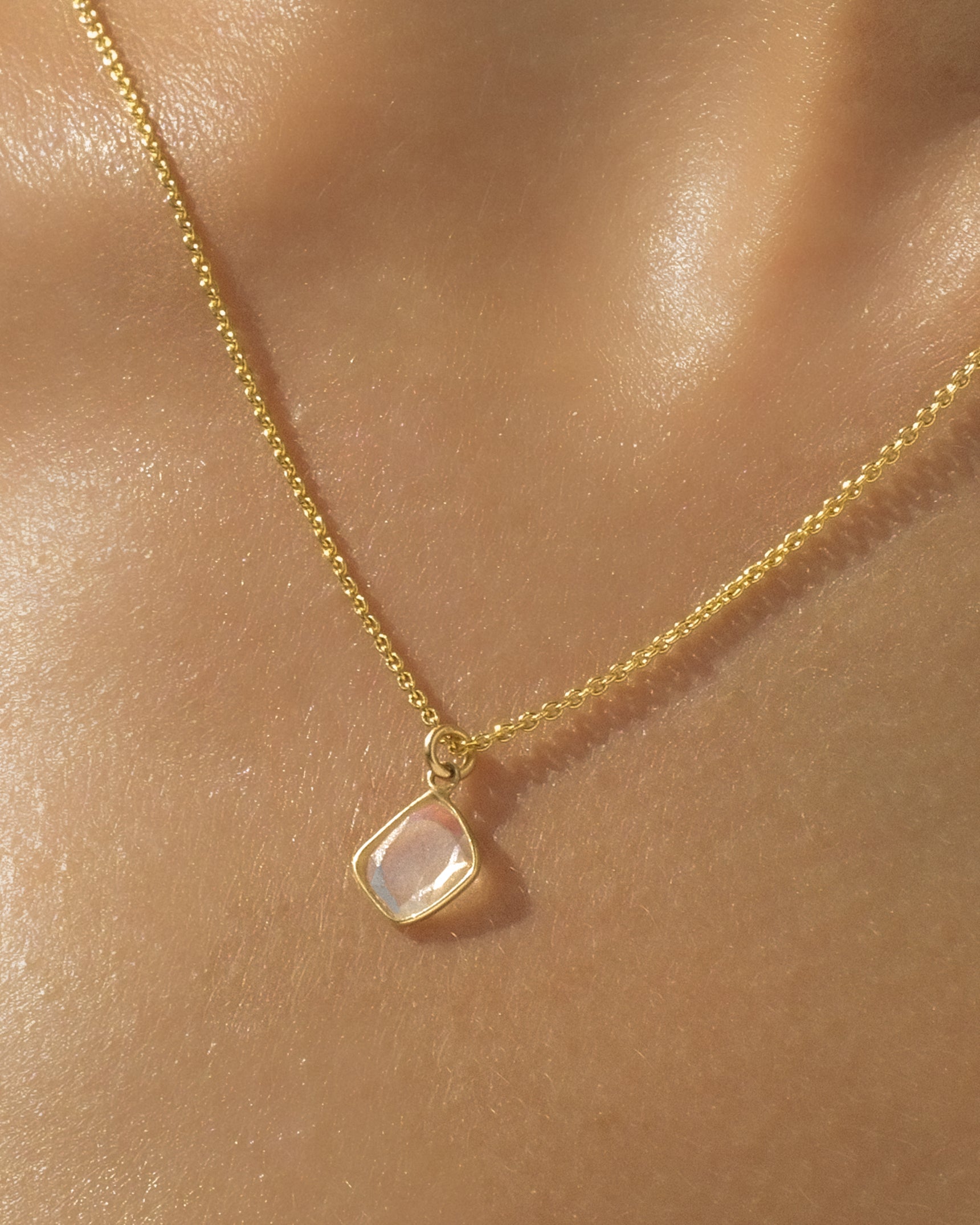 Moissanite Slice Necklace