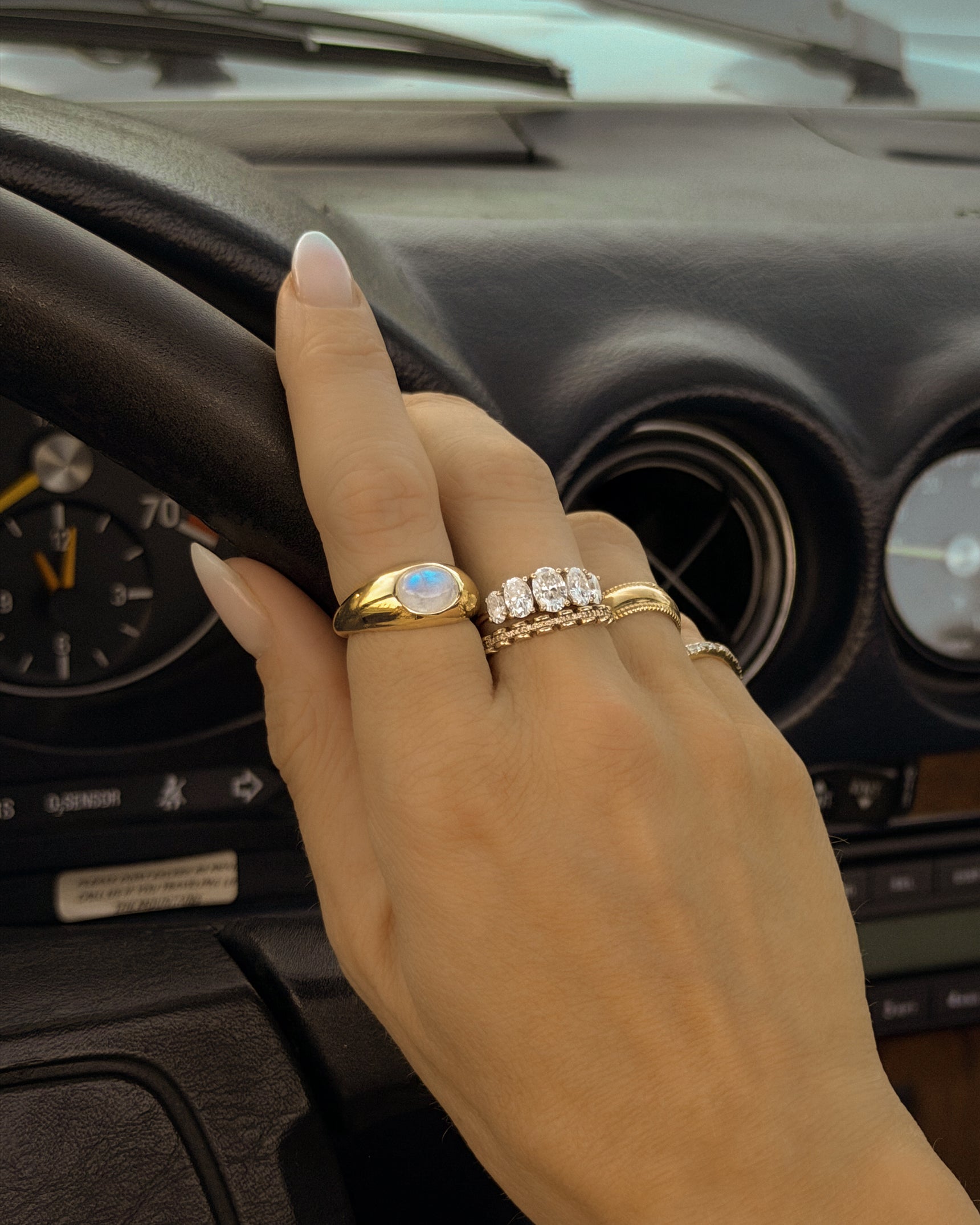 Moonstone Dome Ring