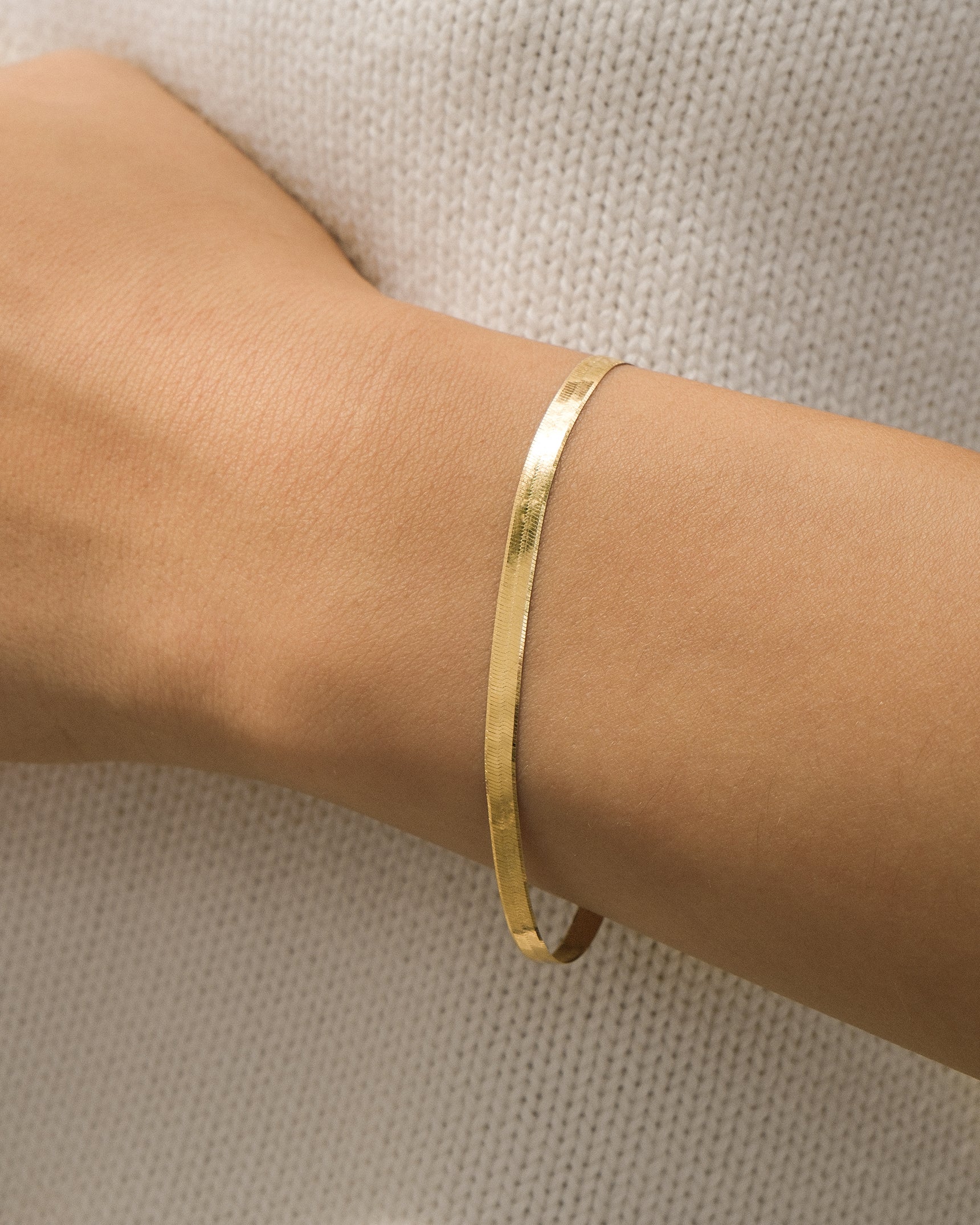 Herringbone Mother 10K Bracelet