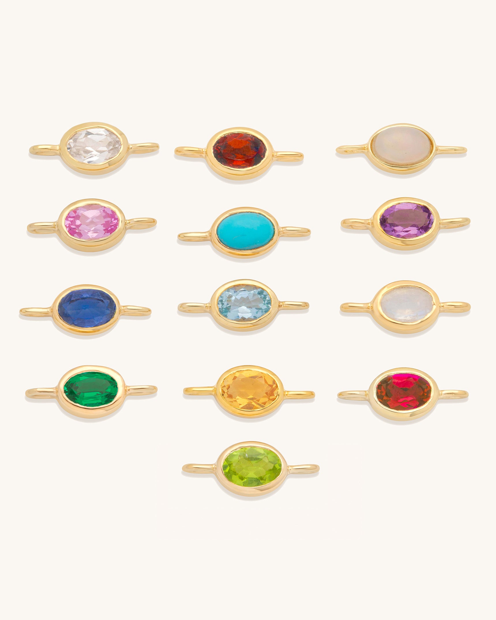 Oval Gemstone Connector