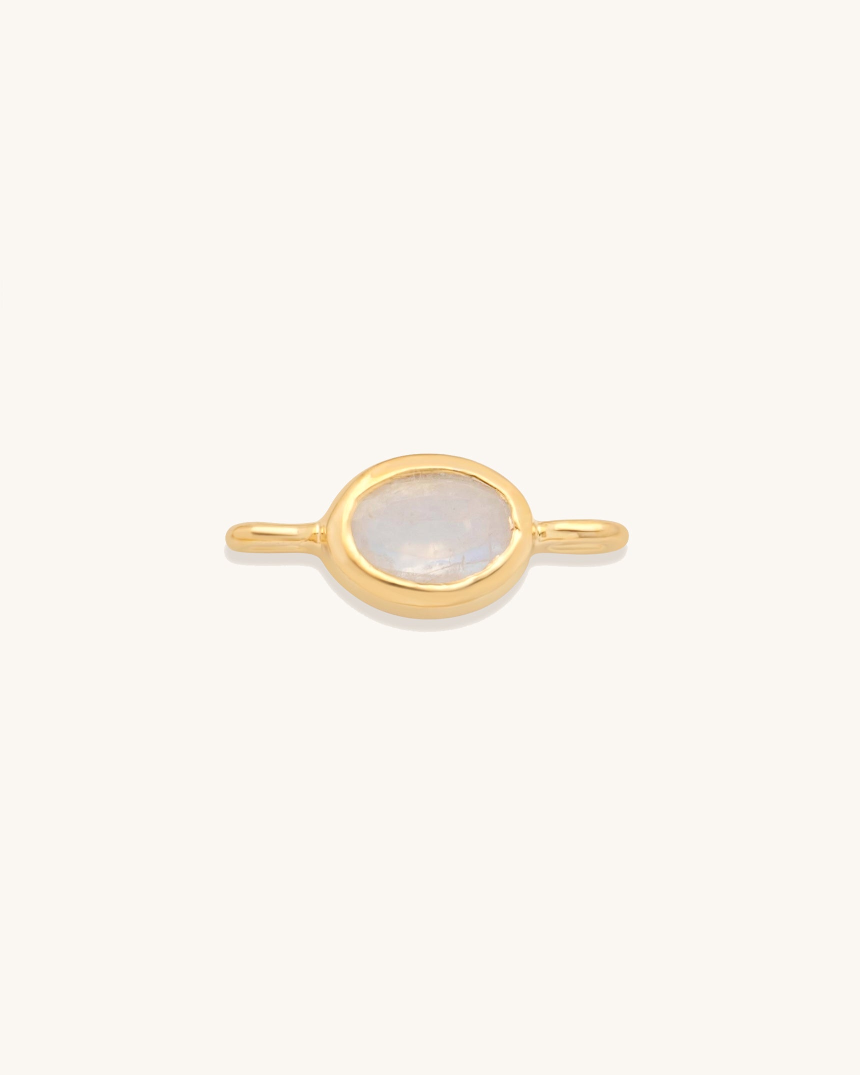 Oval Gemstone Connector Gold Vermeil