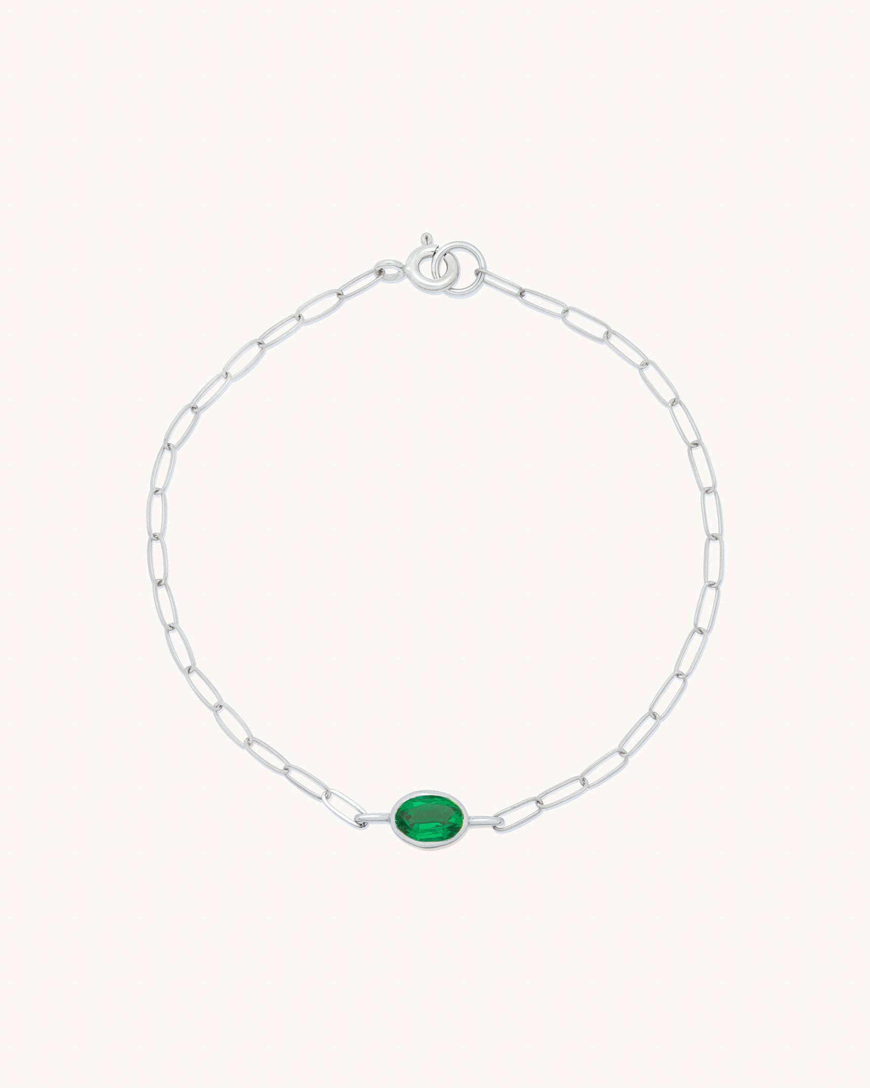 Oval Gemstone Bracelet