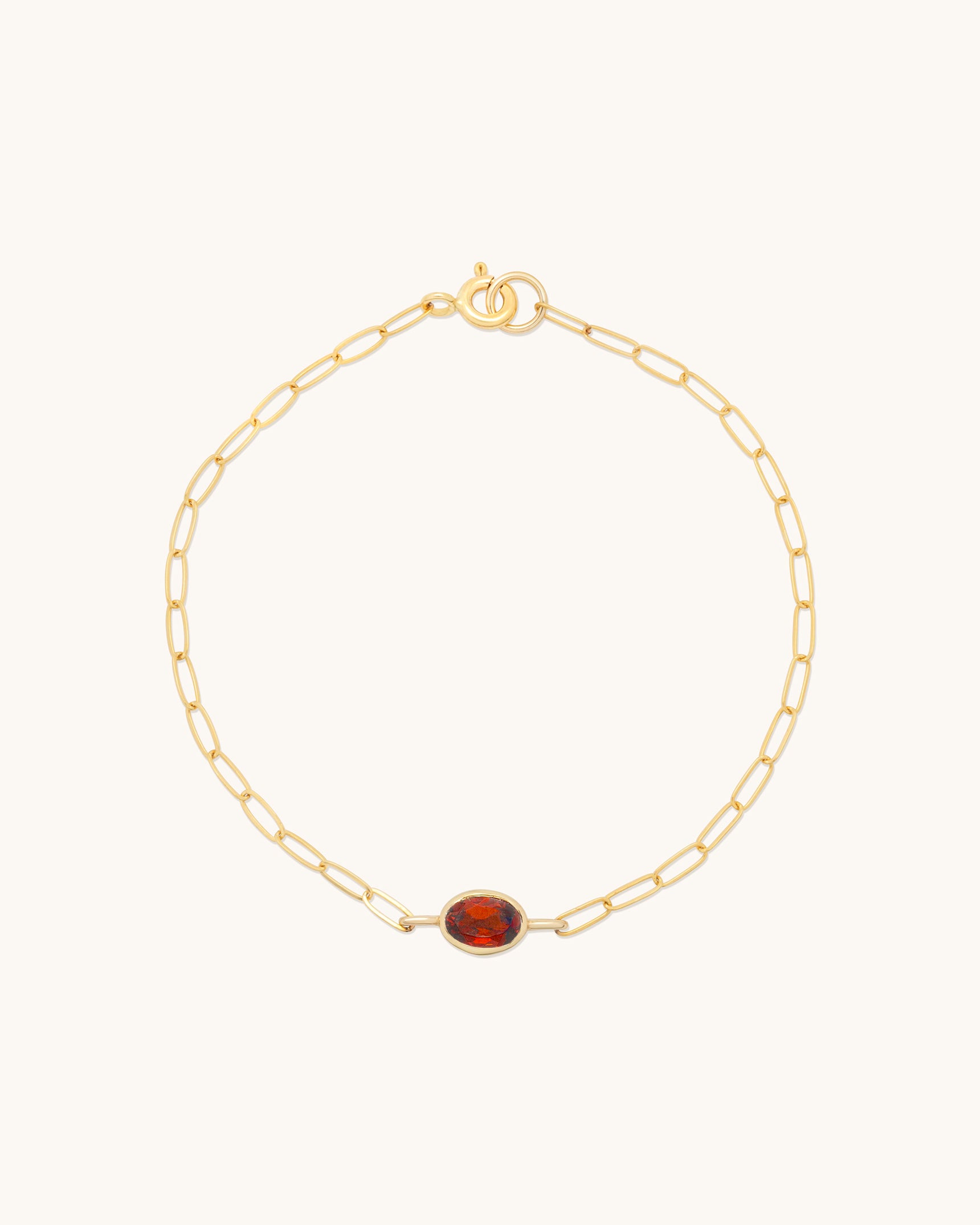 Oval Gemstone Bracelet