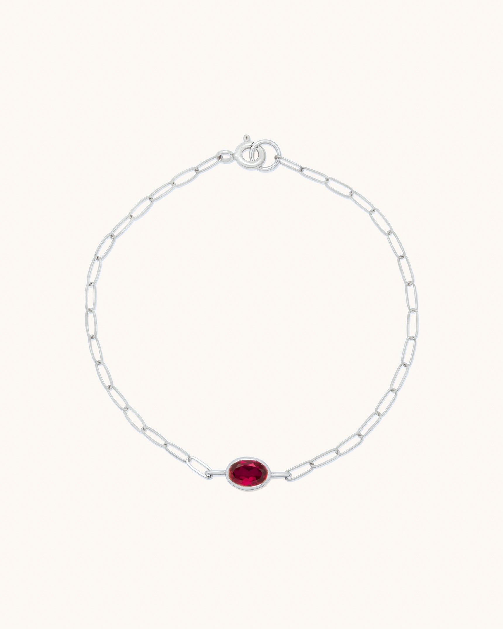 Oval Gemstone Bracelet