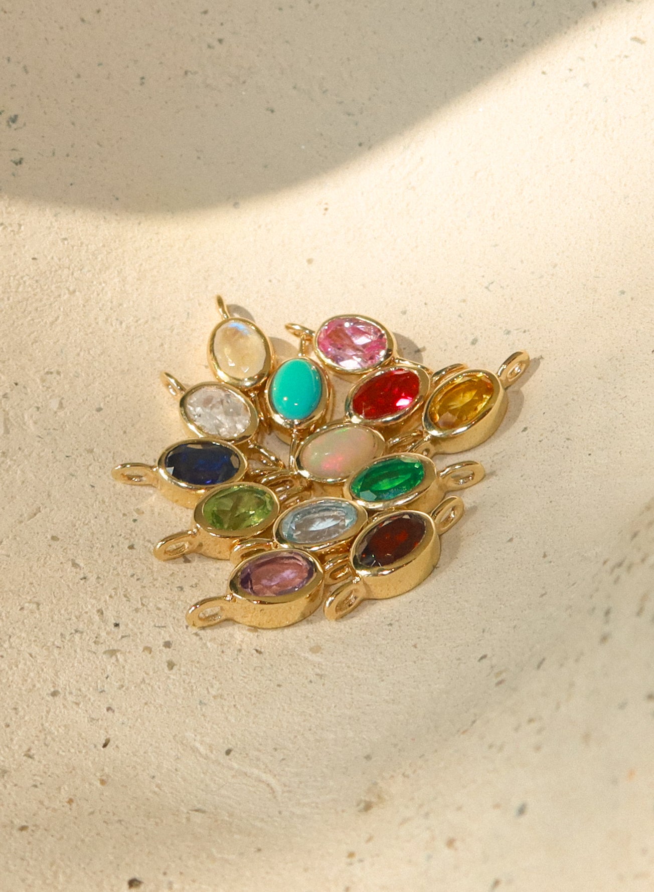 Oval Gemstone Connector