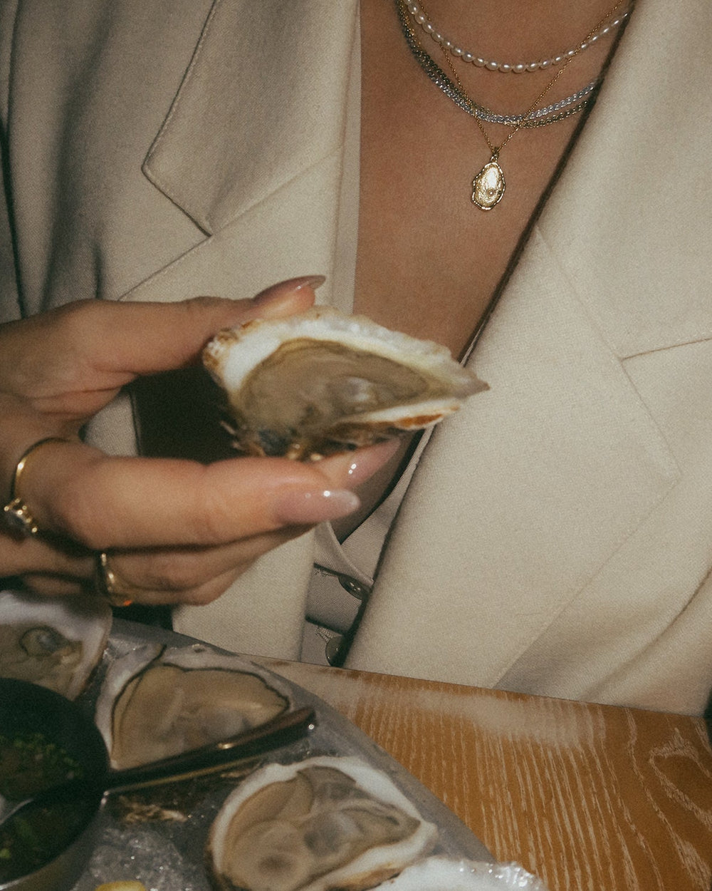 Oyster Gold Necklace