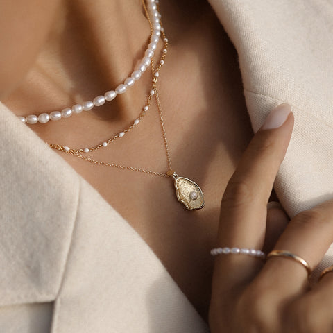 Oyster Pearl Necklace | Gold Vermeil