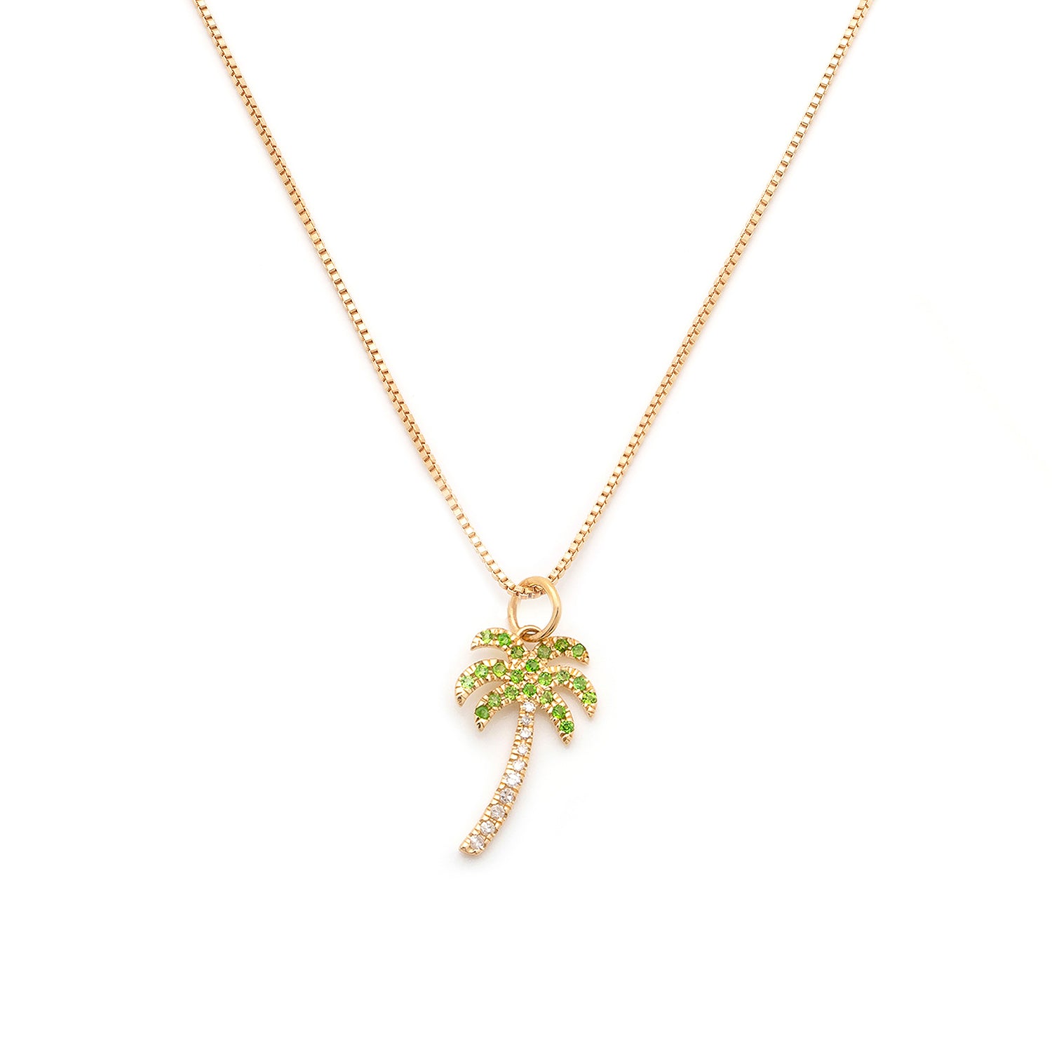 18K YELLOW GOLD TINY TREASURES PALM TREE NECKLACE - Roberto Coin - North  America