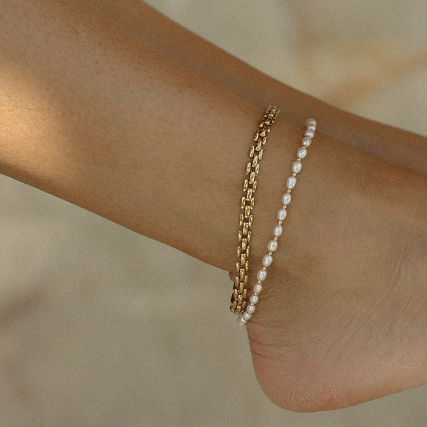 Panther Chain Anklet | Gold