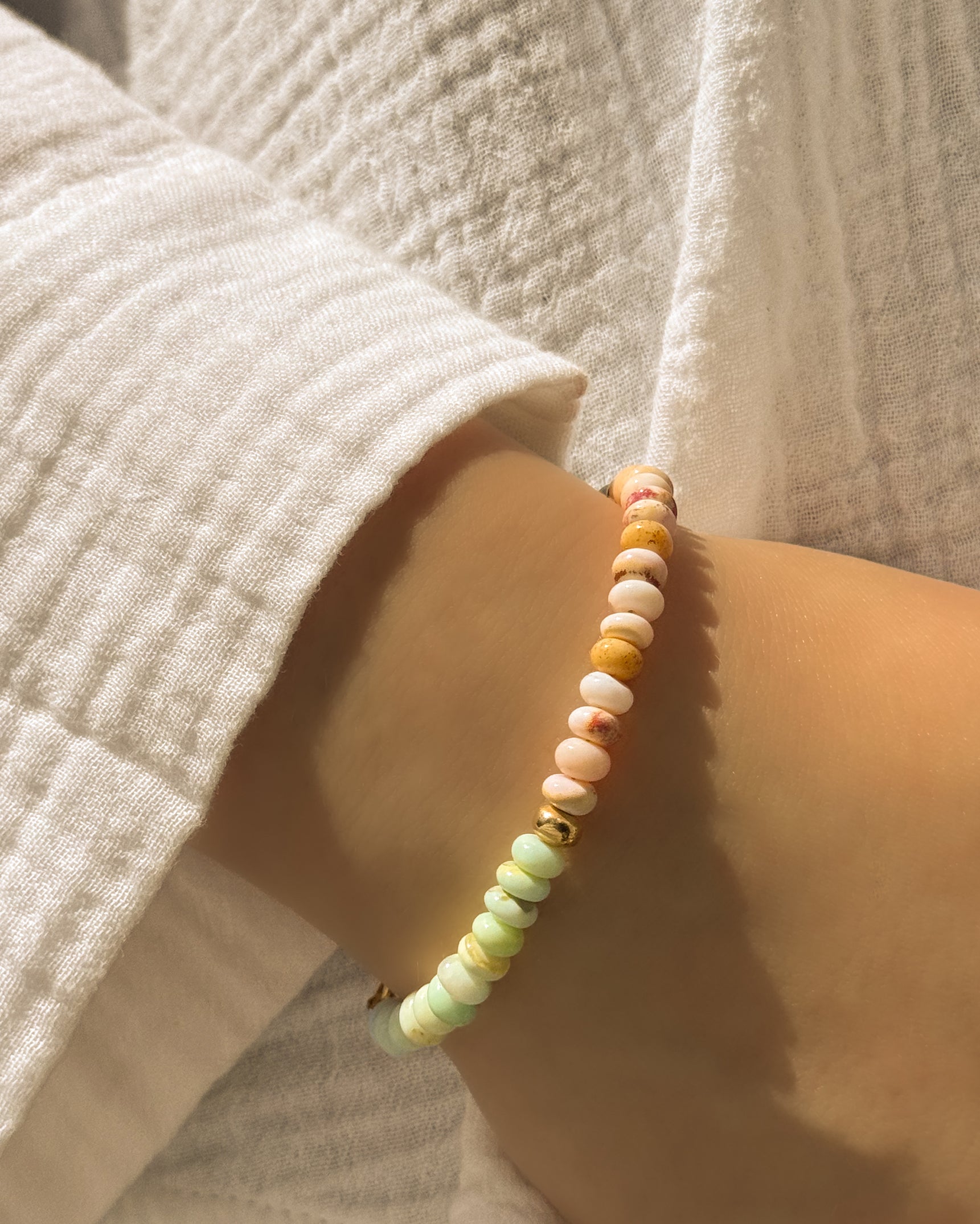 Opal Beaded Gemstone Bracelet