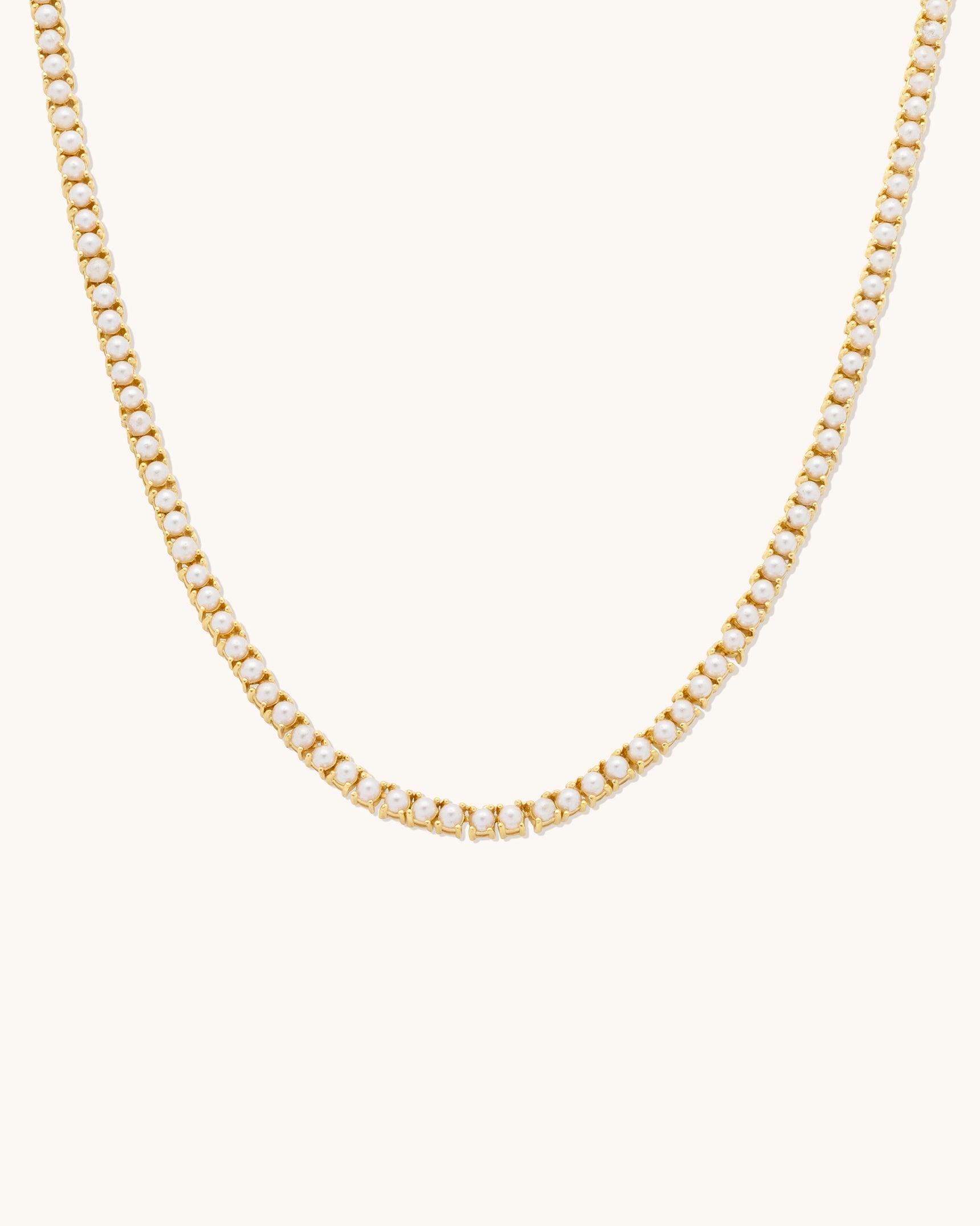Tennis Pearl Necklace