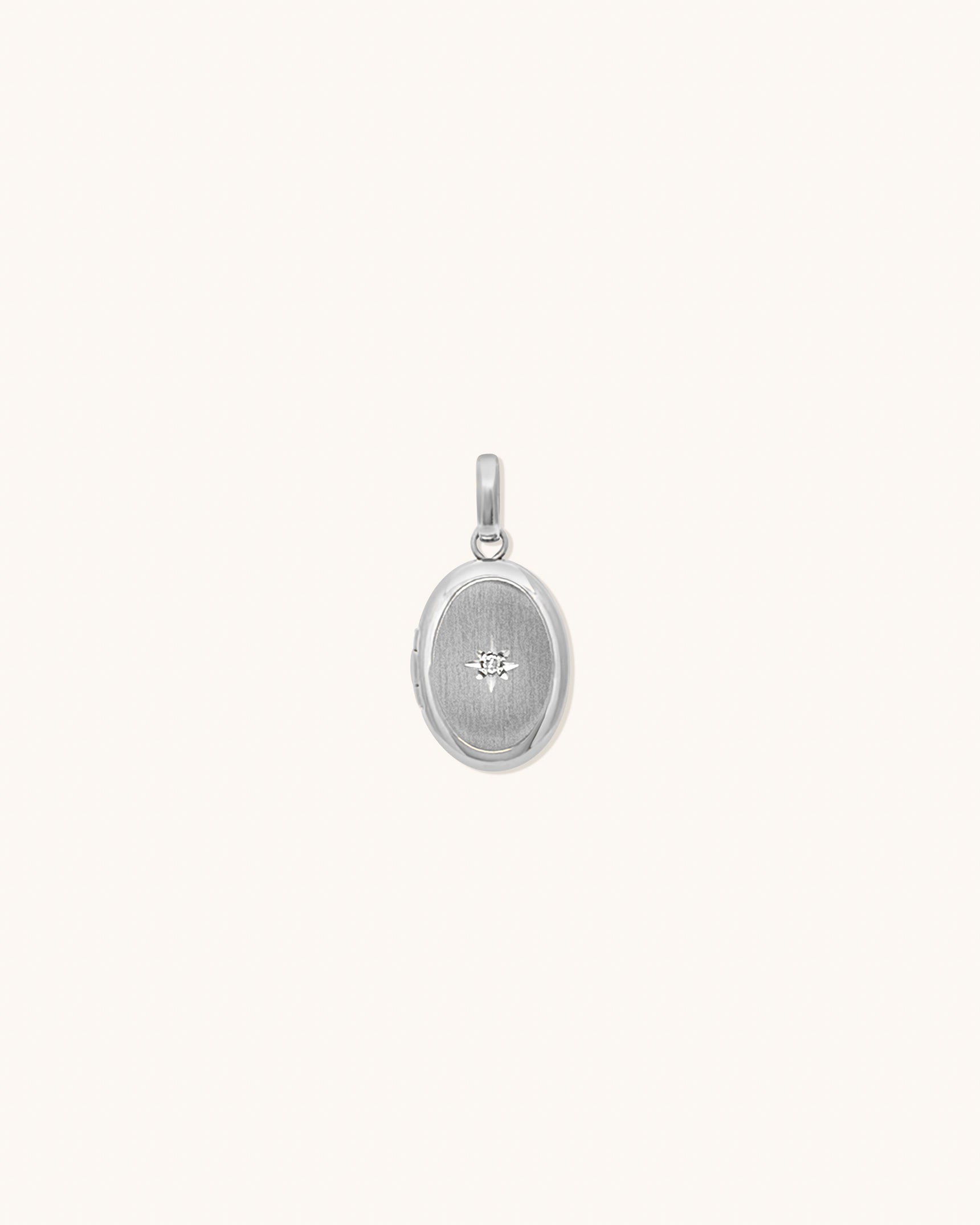 Petite Oval Diamond Locket