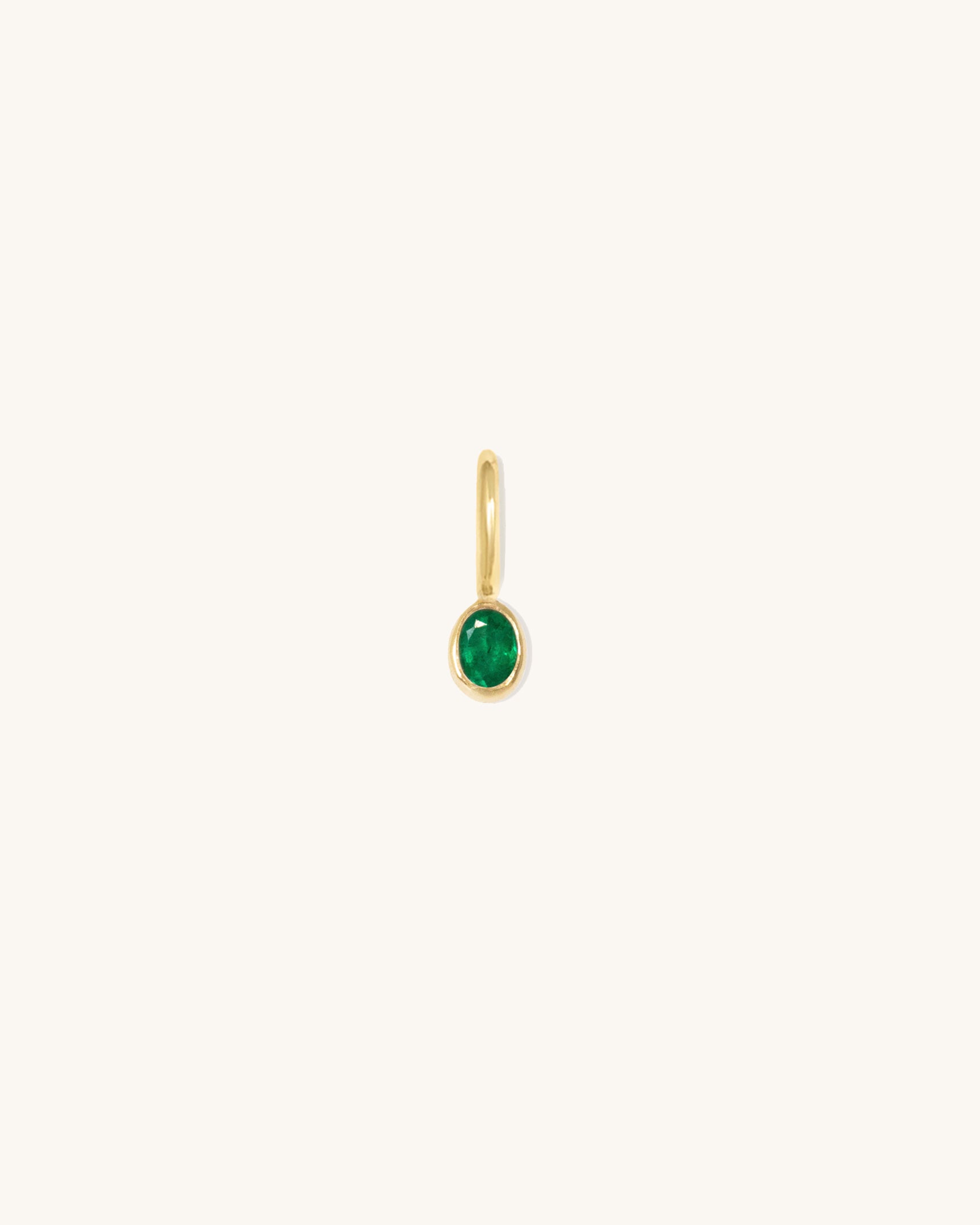 Petite Oval Emerald Pendant