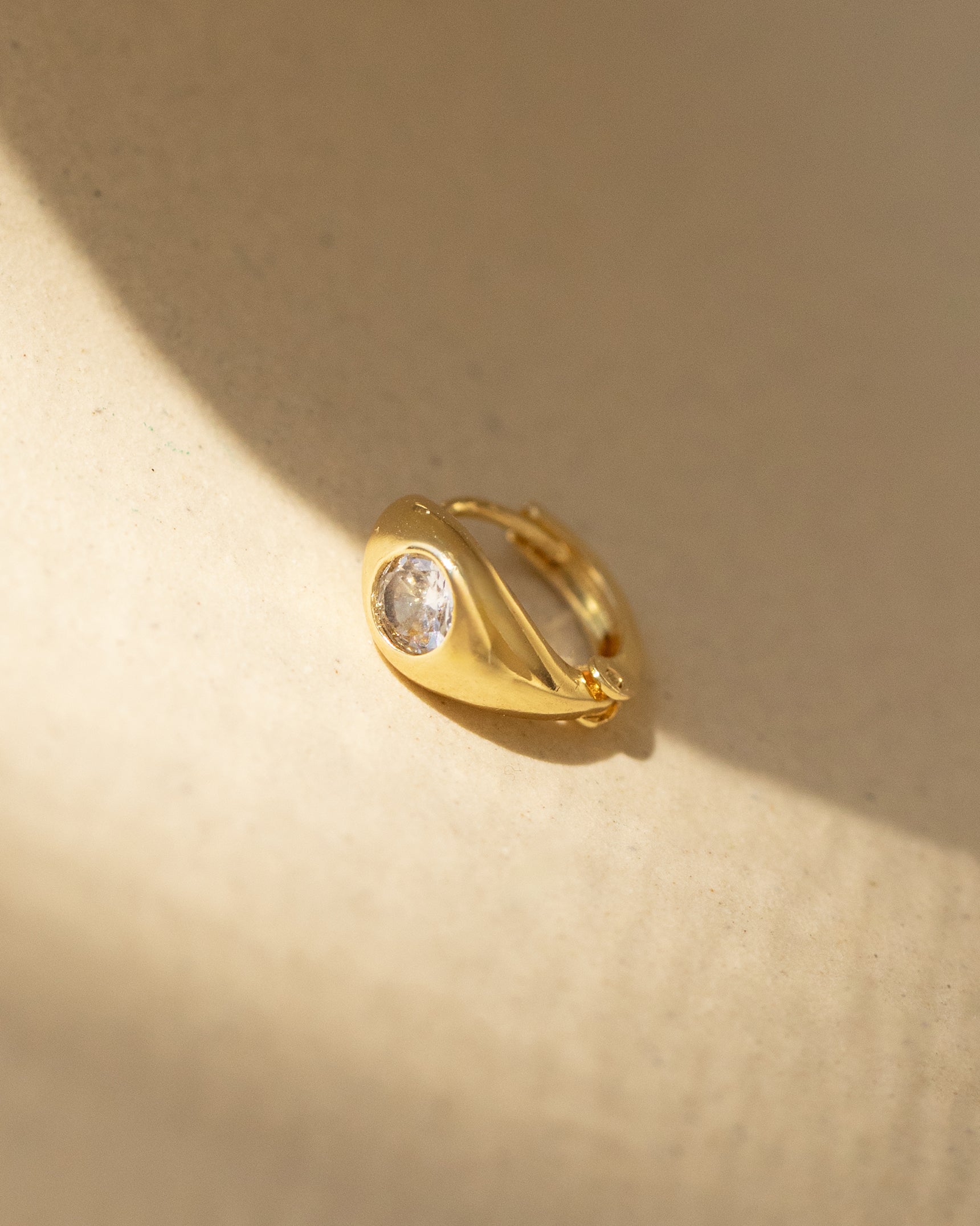 CZ Bezel Huggies