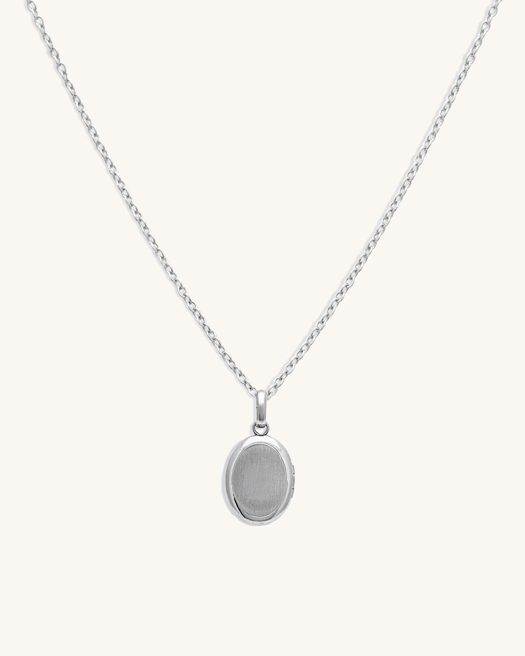 Petite Oval Diamond Locket