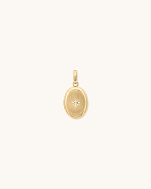 Petite Oval Diamond Locket