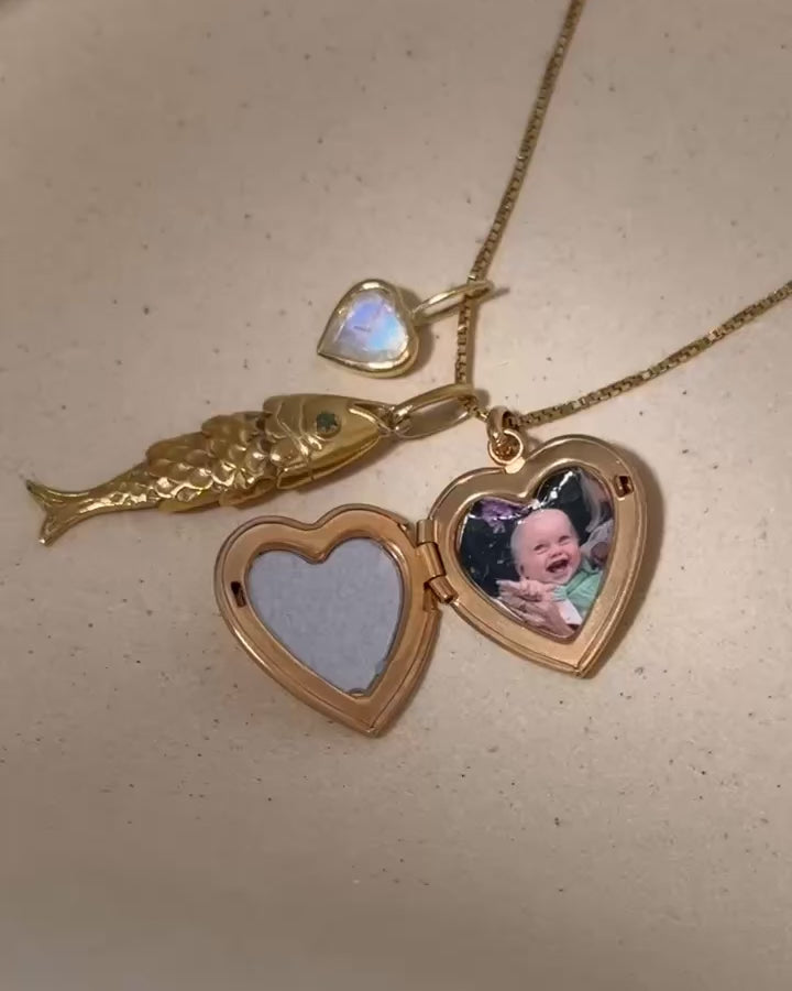 Petite Floral Heart Locket