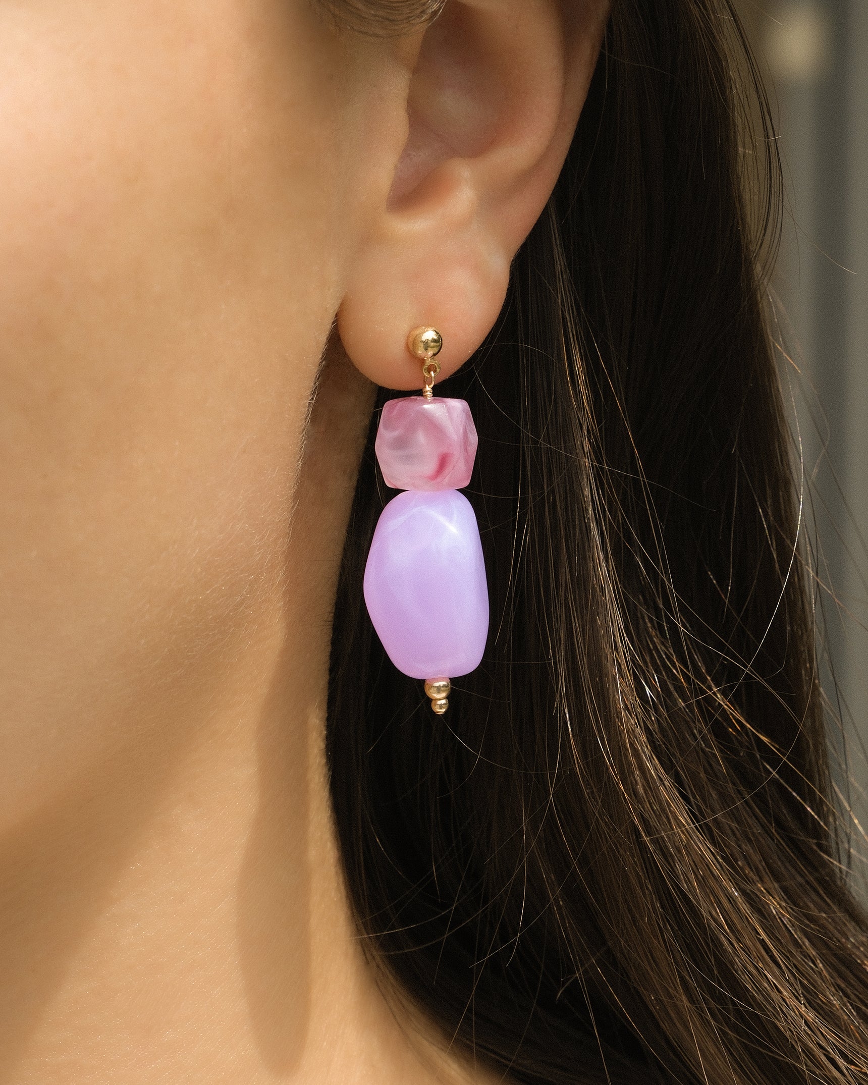 Lilac Drop Earrings