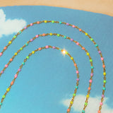 Candy Chain Necklace | Rainbow & Silver