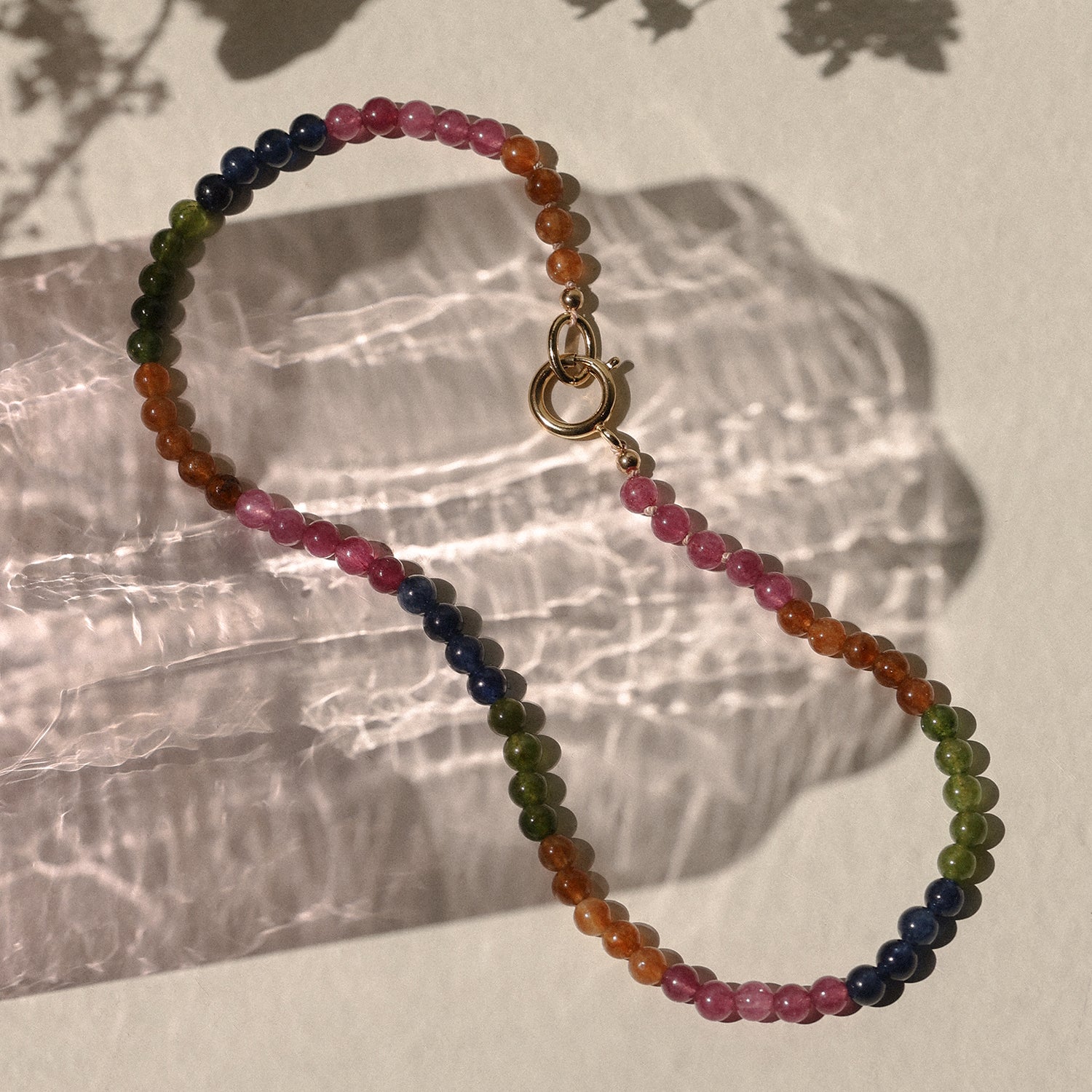 Rainbow Jade Gemstone Necklace
