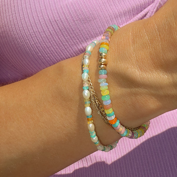 Amalfi Rainbow Bracelet | Pearl & Opal