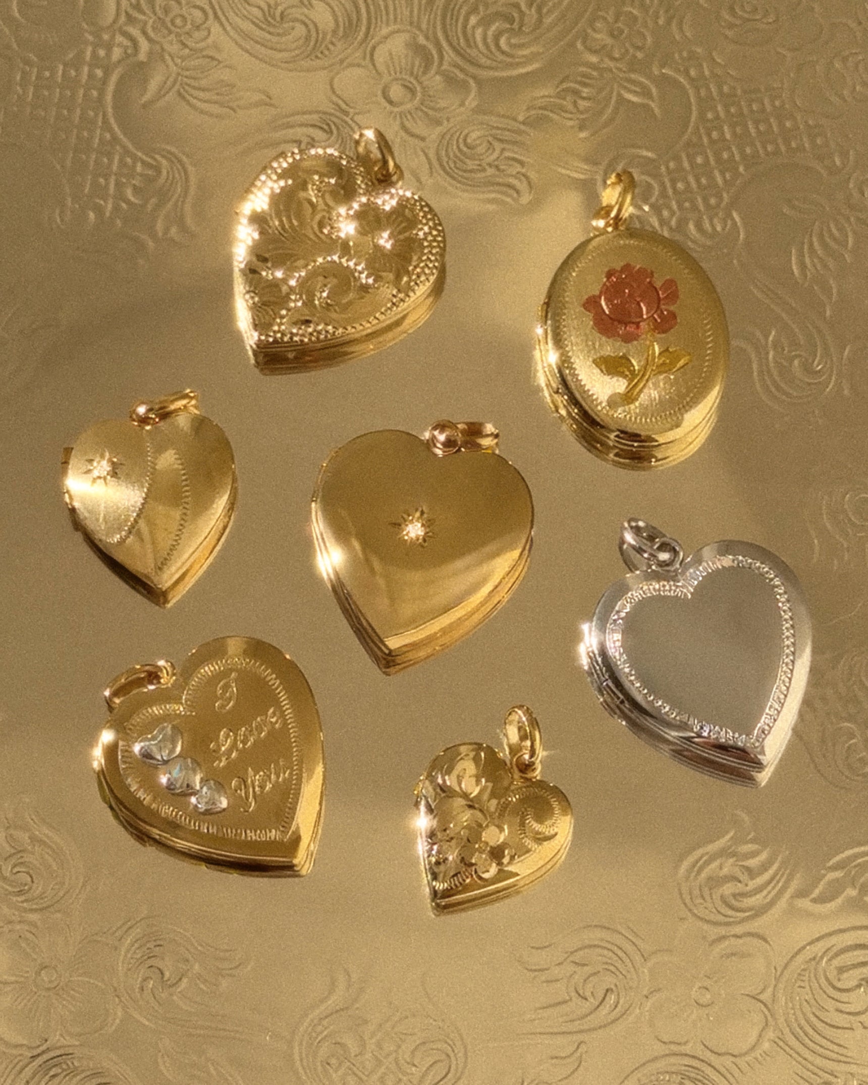 Antique Floral Heart Locket