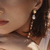 Rosette Earrings | Pearl