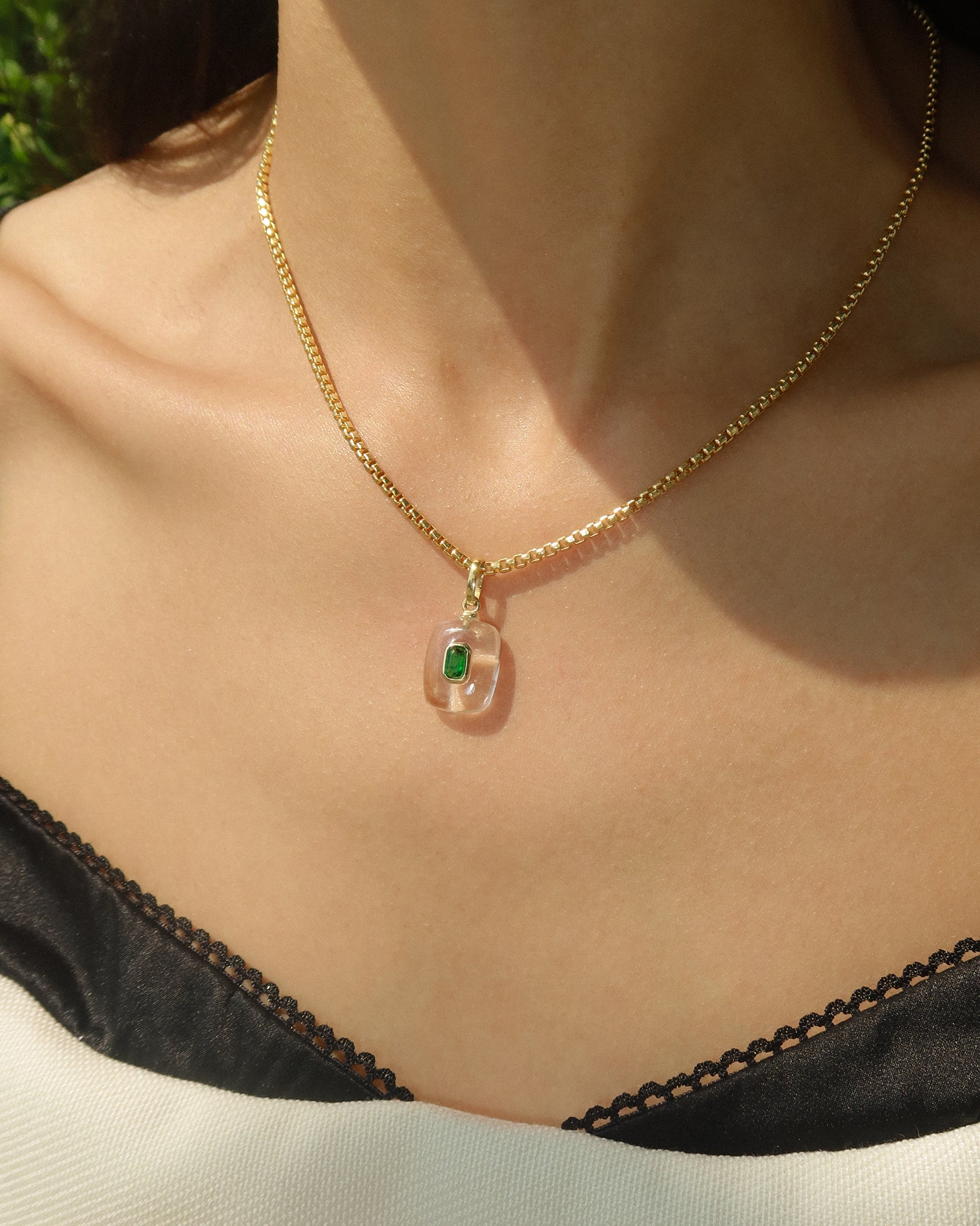 Round Box Chain Necklace